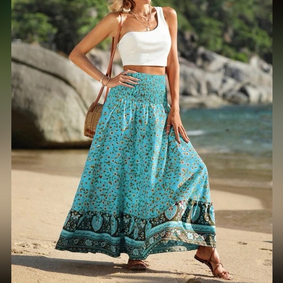 ★赤字セール／即発★BCBGeneration Floral Print Maxi Skirt ★ Women 2024 Summer Clearance Spring Long Skirts Dress Floral